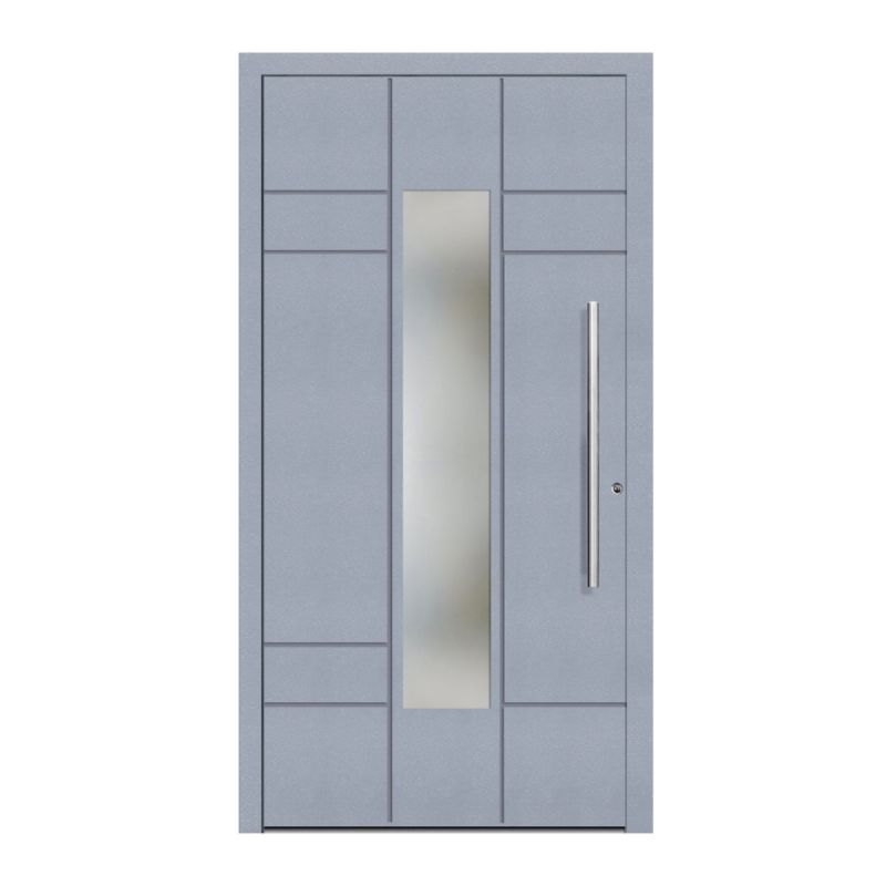 Schüco Aluminium Haustür 603 Como Excellent 1100 x 2100 mm RAL9016/7040 DL