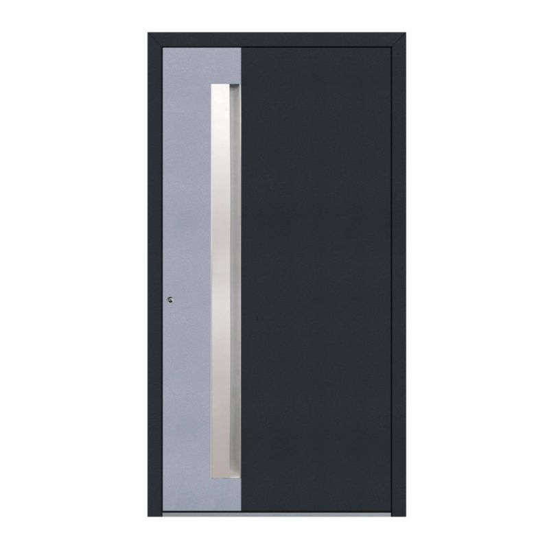 Schüco Aluminium Haustür 806 Bologna Excellent 1100 x 2100 mm RAL9016/7040/7016 DL