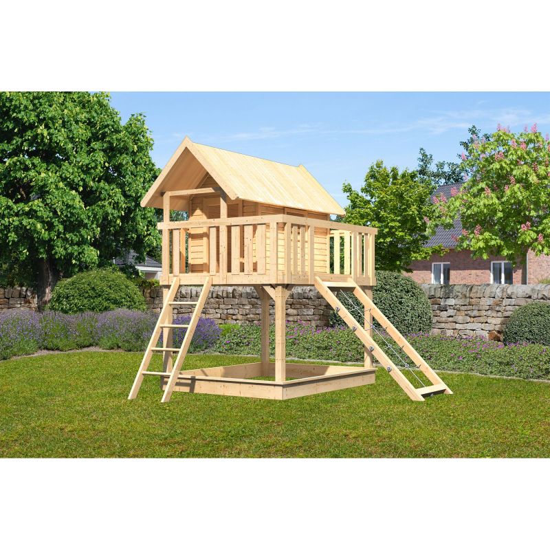 Karibu Fidel und Netzrampe naturbelassen ohne Rutsche