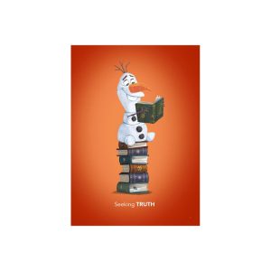 Komar Wandbild Frozen Olaf Reading 30×40 cm Komar Wandbild Frozen Olaf Reading 30×40 cm