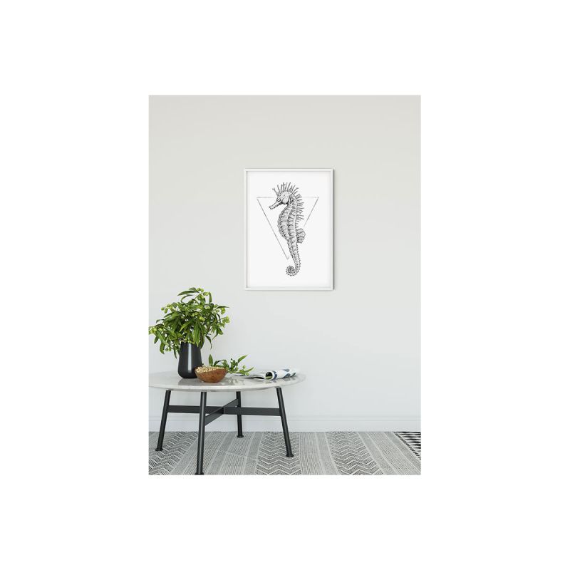 Komar  Wandbild Sea Horse White 30x40 cm