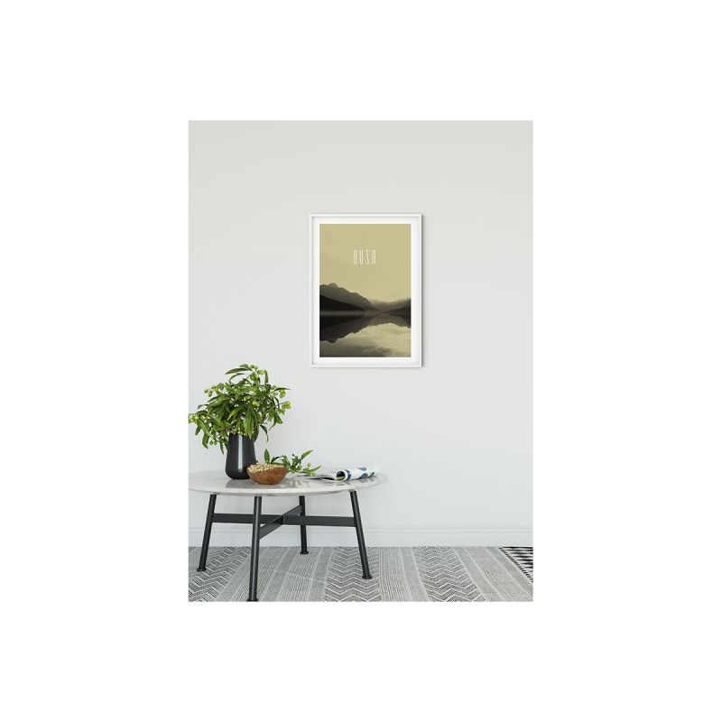 Komar  Wandbild Word Lake Hush Sand 30x40 cm