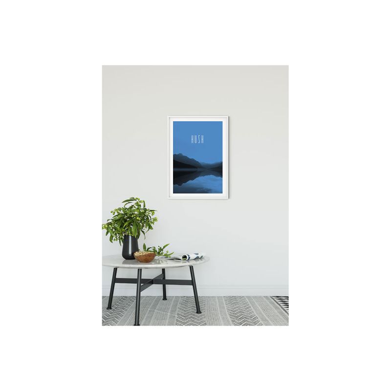Komar  Wandbild Word Lake Hush Blue 30x40 cm