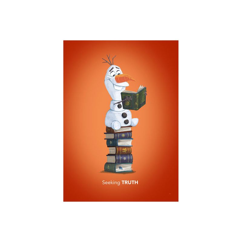 Komar  Wandbild Frozen Olaf Reading 40x50 cm