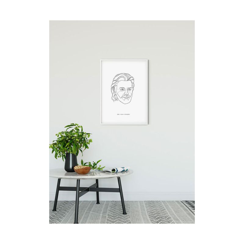 Komar  Wandbild Star Wars Classic Force Faces Obi Wan 40x50 cm