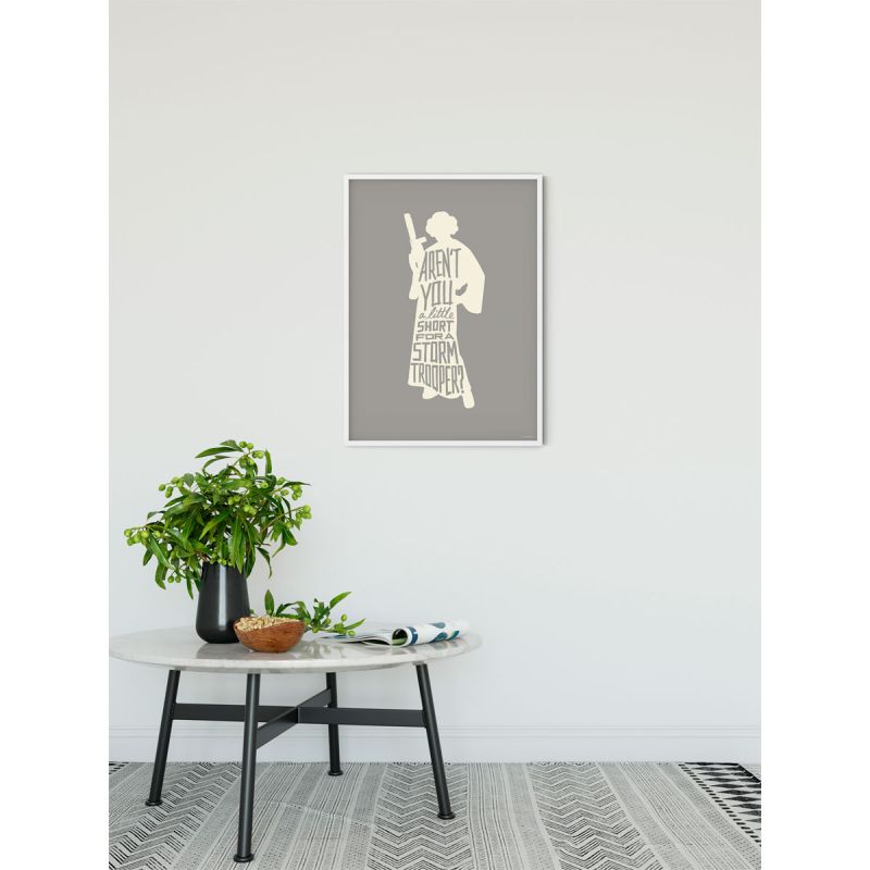 Komar  Wandbild Star Wars Silhouette Quotes Leia 40x50 cm