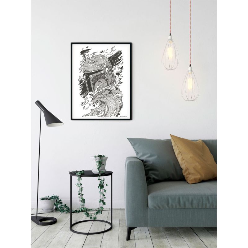 Komar  Wandbild Star Wars Boba Fett Drawing 40x50 cm