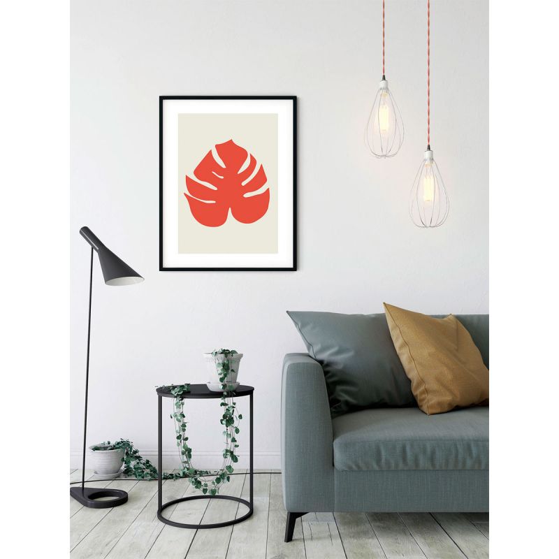 Komar  Wandbild Winter Tropics Black Panther Monstera 40x50 cm