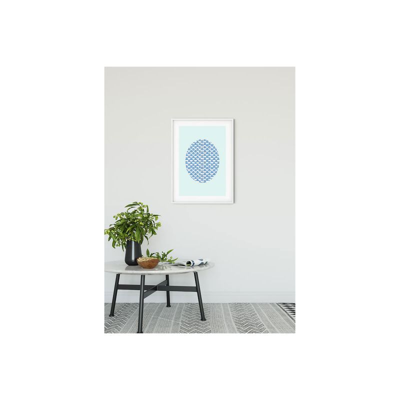 Komar  Wandbild Shelly Patterns Aqua 40x50 cm
