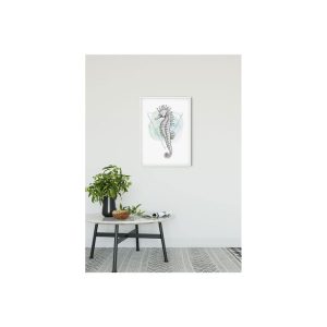 Komar Wandbild Sea Horse Watercolor 40×50 cm Komar Wandbild Sea Horse Watercolor 40×50 cm