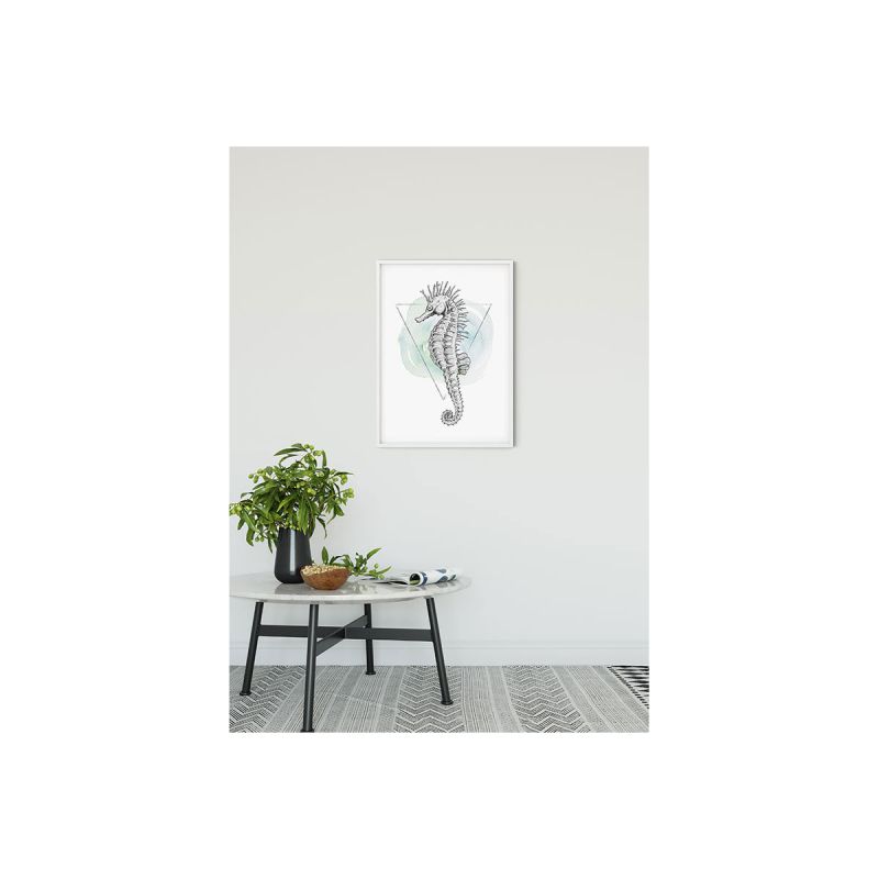 Komar  Wandbild Sea Horse Watercolor 40x50 cm