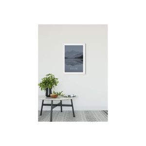 Komar Wandbild Word Lake Reflection Steel 40×50 cm Komar Wandbild Word Lake Reflection Steel 40×50 cm
