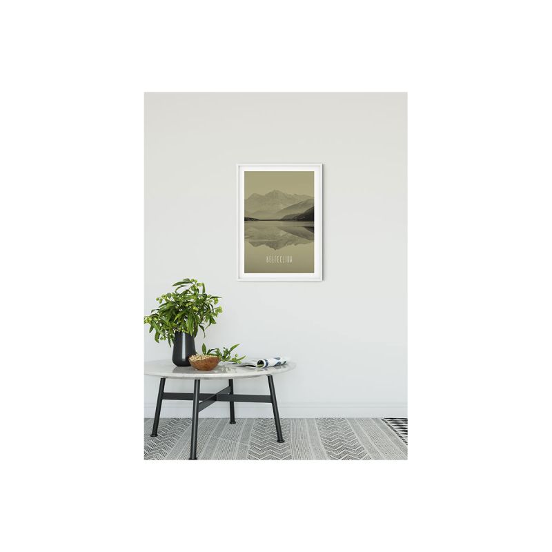 Komar  Wandbild Word Lake Reflection Sand 40x50 cm