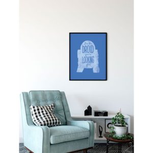 Komar Wandbild Star Wars Silhouette Quotes R2D2 50×70 cm Komar Wandbild Star Wars Silhouette Quotes R2D2 50×70 cm