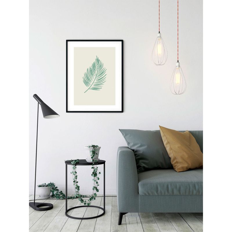 Komar  Wandbild Winter Tropics Black Panther Palm Leaf 50x70 cm