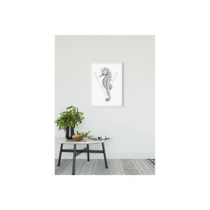 Komar Wandbild Sea Horse White 50×70 cm Komar Wandbild Sea Horse White 50×70 cm