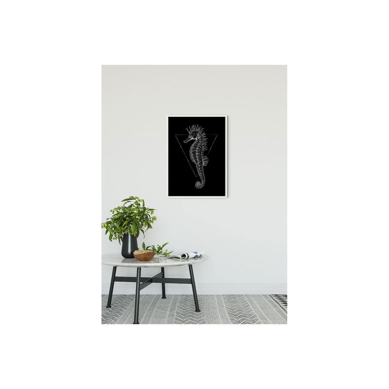 Komar  Wandbild Sea Horse Black 50x70 cm