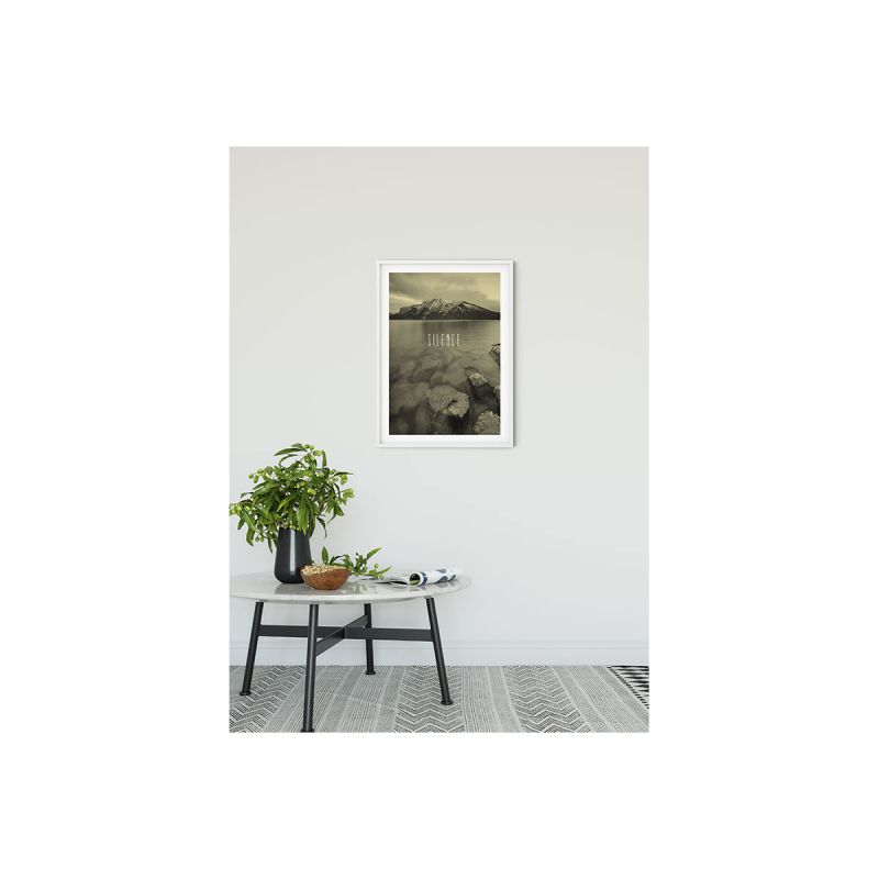 Komar  Wandbild Word Lake Silence Sand 50x70 cm