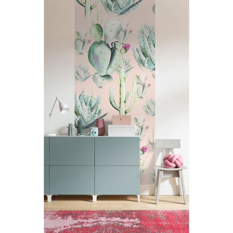 Komar  Vlies Fototapete Cactus Rose Panel 100x250 cm