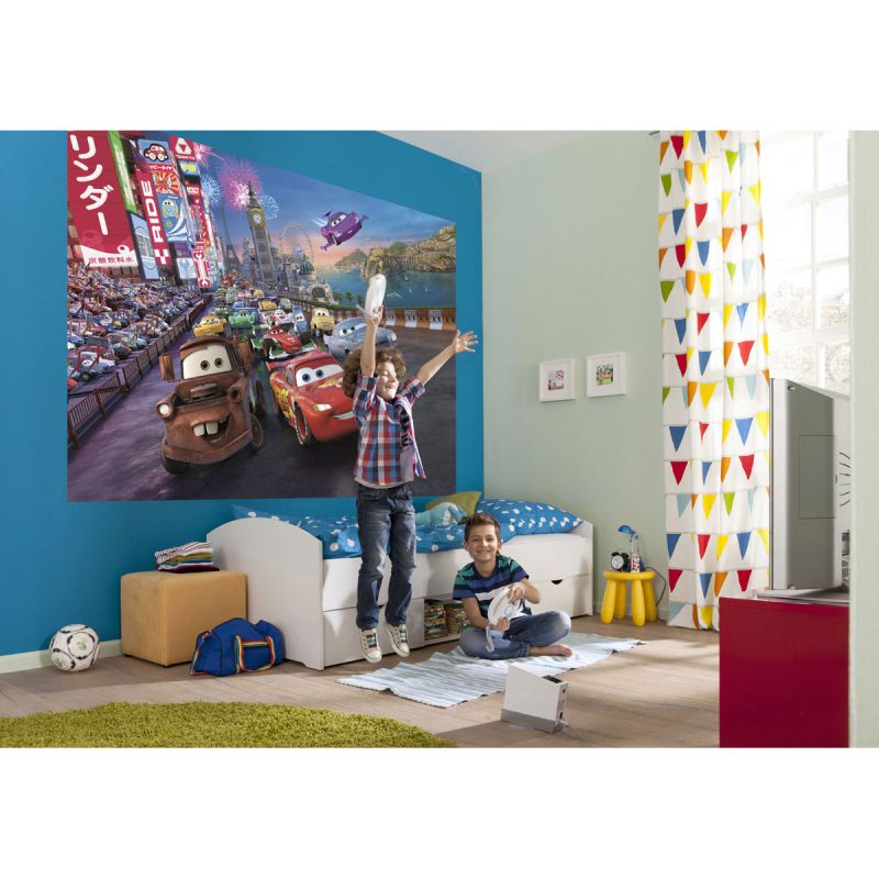 Komar  Papier Fototapete Cars Race 254x184 cm