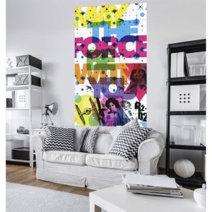 Komar Vlies Fototapete Star Wars Pop Neon Geometrics Leia 120×200 cm Komar Vlies Fototapete Star Wars Pop Neon Geometrics Leia 120×200 cm