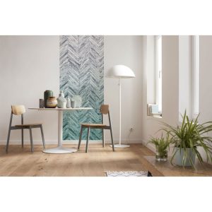 Komar Vlies Fototapete Herringbone Mint Panel 100×250 cm Komar Vlies Fototapete Herringbone Mint Panel 100×250 cm