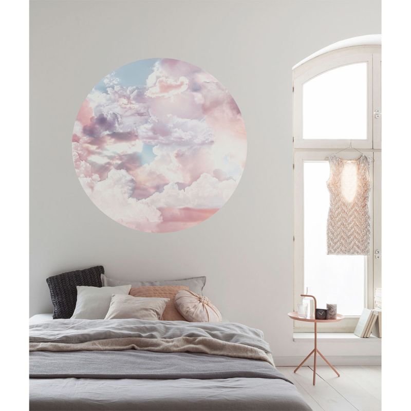 Komar  Selbstklebende Vlies Fototapete rund Candy Sky Durchmesser 125 cm