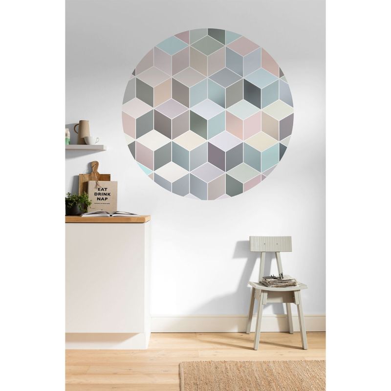 Komar  Selbstklebende Vlies Fototapete rund Pastel Deluxe Durchmesser 125 cm