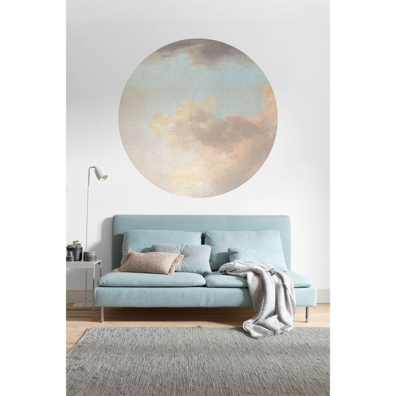 Komar  Selbstklebende Vlies Fototapete rund Relic Clouds Durchmesser 125 cm