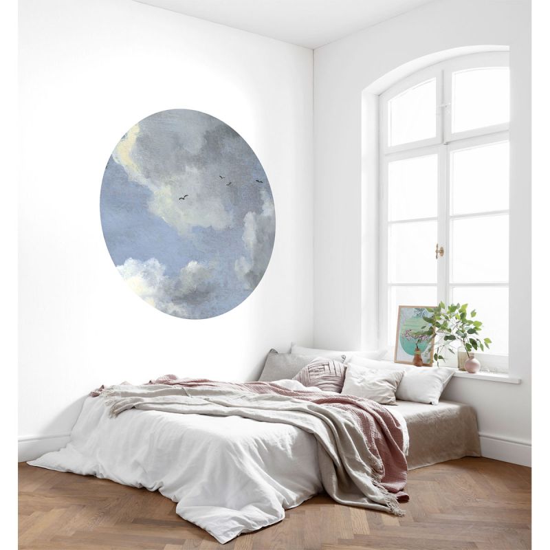 Komar  Selbstklebende Vlies Fototapete rund Simply Sky Durchmesser 125 cm