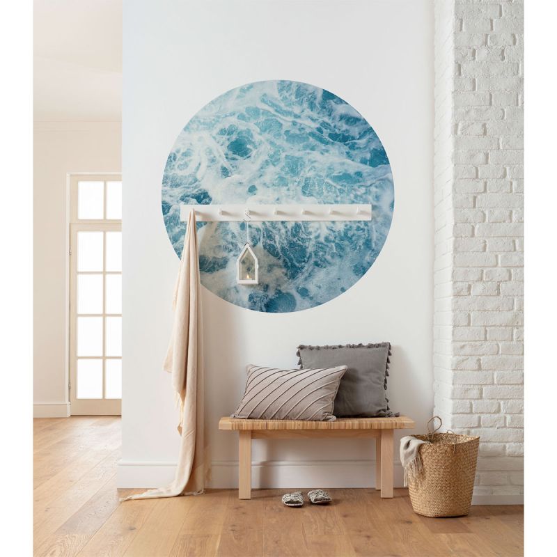 Komar  Selbstklebende Vlies Fototapete rund Ocean Twist Durchmesser 125 cm