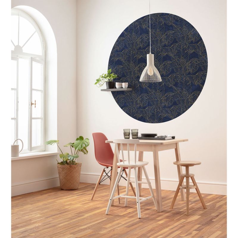 Komar  Selbstklebende Vlies Fototapete rund Royal Blue Durchmesser 125 cm