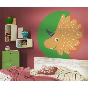 Komar Selbstklebende Vlies Fototapete rund Little Dino Trice Durchmesser 125 cm Komar Selbstklebende Vlies Fototapete rund Little Dino Trice Durchmesser 125 cm