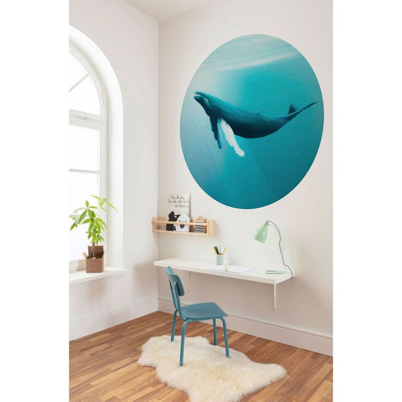Komar  Selbstklebende Vlies Fototapete rund Whale Watching Durchmesser 125 cm