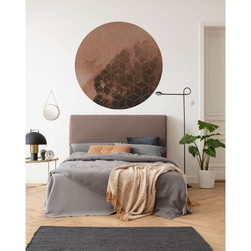 Komar  Selbstklebende Vlies Fototapete rund New Morning Durchmesser 125 cm