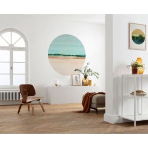 Komar Selbstklebende Vlies Fototapete rund Beachside Durchmesser 125 cm Komar Selbstklebende Vlies Fototapete rund Beachside Durchmesser 125 cm