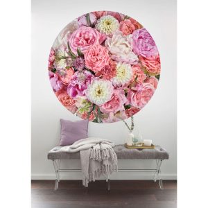 Komar Selbstklebende Vlies Fototapete rund Beautiful Blossoms Durchmesser 125 cm Komar Selbstklebende Vlies Fototapete rund Beautiful Blossoms Durchmesser 125 cm