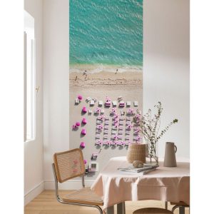 Komar  Vlies Fototapete Pink Umbrella Panel 100×250 cm