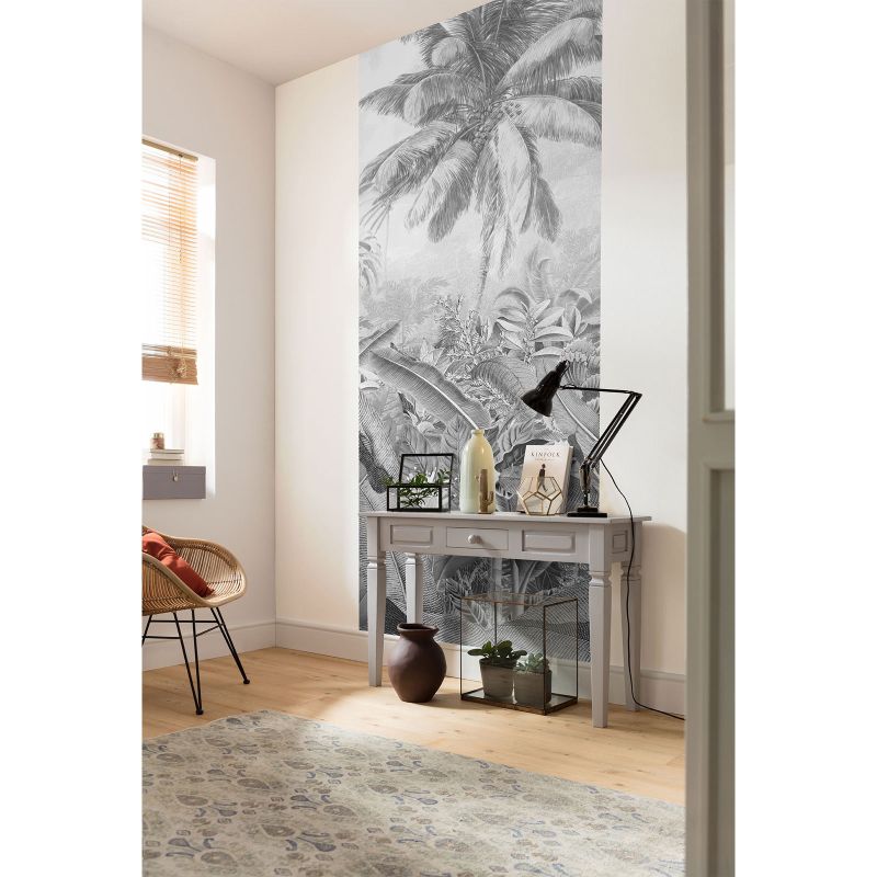 Komar  Vlies Fototapete Amazonia Black and White Panel 100x250 cm
