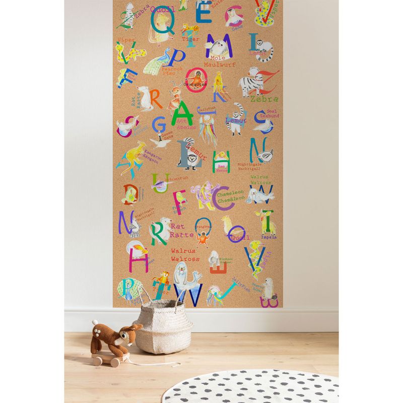 Komar  Vlies Fototapete Animals A-Z Panel 100x250 cm