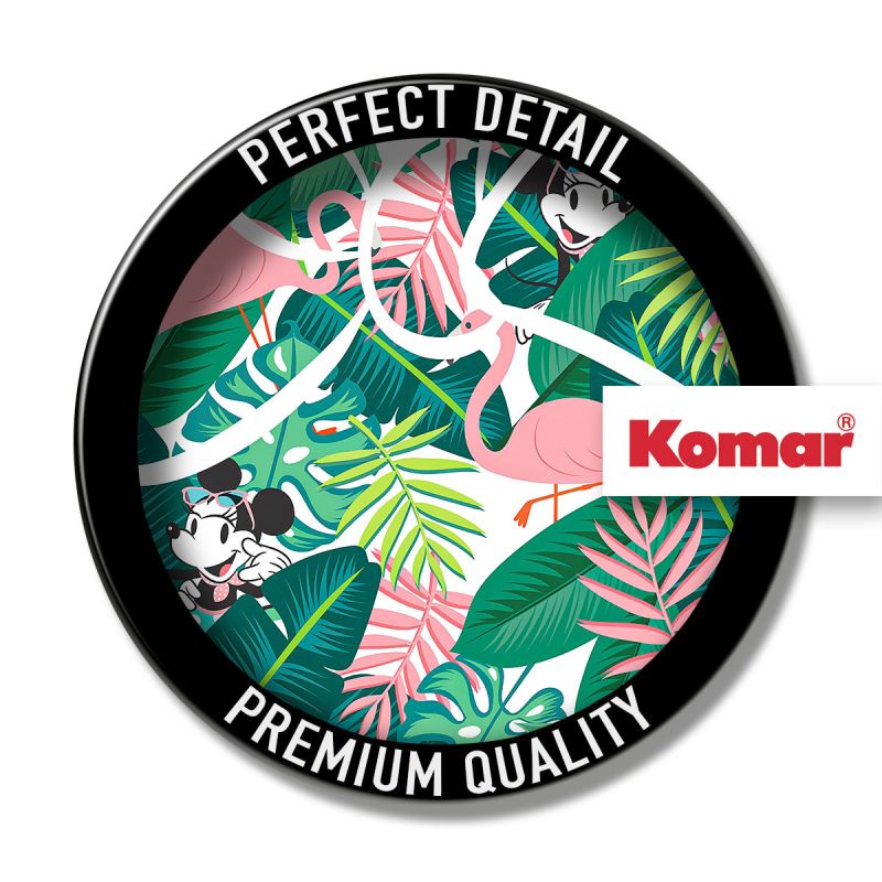 Komar  Selbstklebende Vlies Fototapete rund Minnie Head Tropical Durchmesser 125 cm