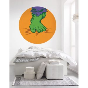 Komar Selbstklebende Vlies Fototapete rund Avengers Hulk's Foot Pop Art Durchmesser 125 cm Komar Selbstklebende Vlies Fototapete rund Avengers Hulk's Foot Pop Art Durchmesser 125 cm