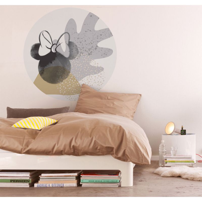 Komar  Selbstklebende Vlies Fototapete rund Minnie Loop Art Durchmesser 125 cm