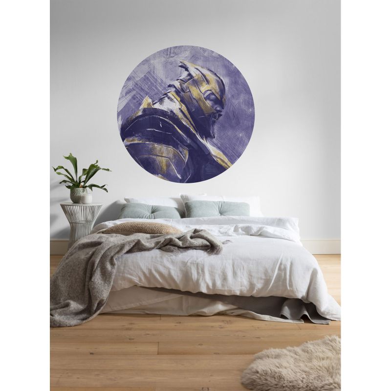 Komar  Selbstklebende Vlies Fototapete rund Avengers Painting Thanos Durchmesser 125 cm
