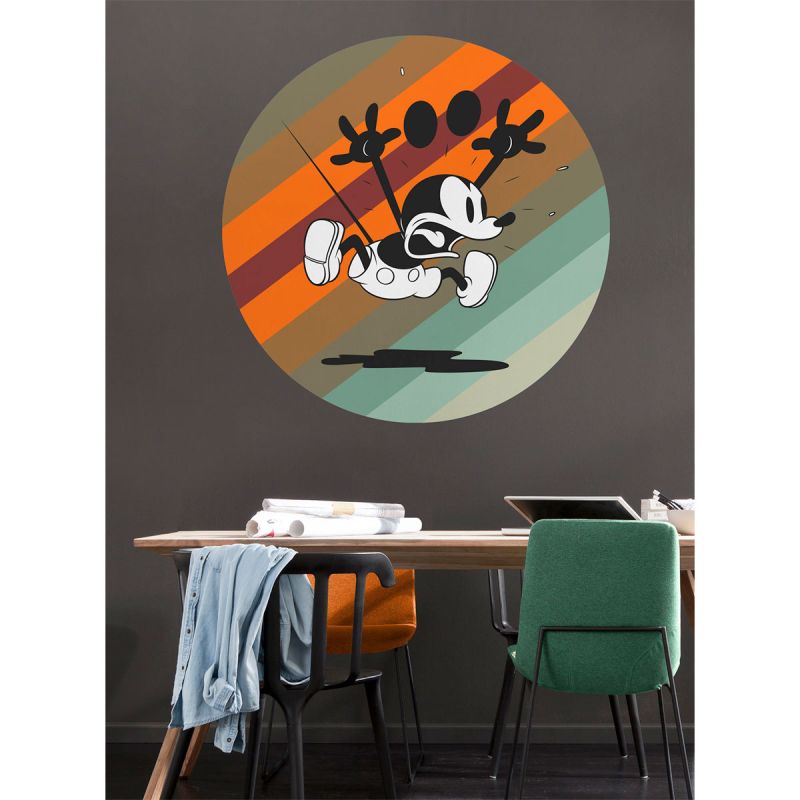 Komar  Selbstklebende Vlies Fototapete rund Mickey Mouse up and away Durchmesser 125 cm