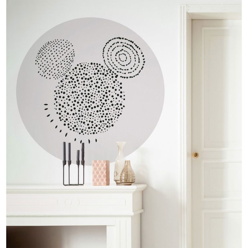 Komar  Selbstklebende Vlies Fototapete rund Mickey Stipple Art Durchmesser 125 cm