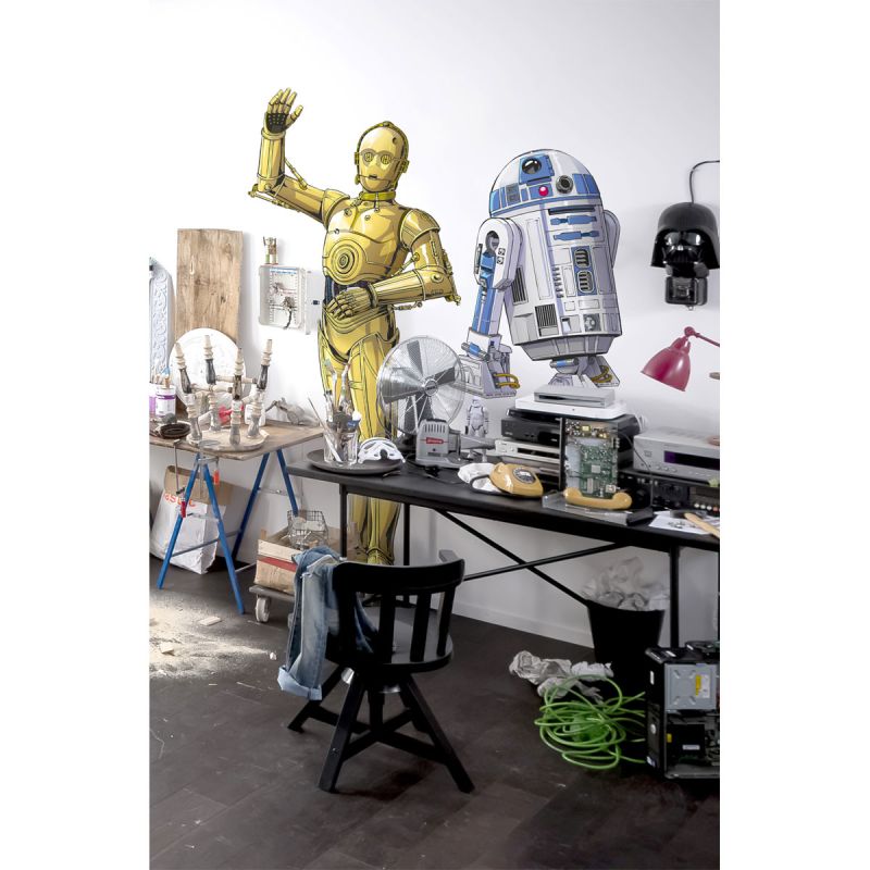 Komar  Selbstklebende Vlies Wandtattoo Star Wars XXL R2D2 127x120 cm