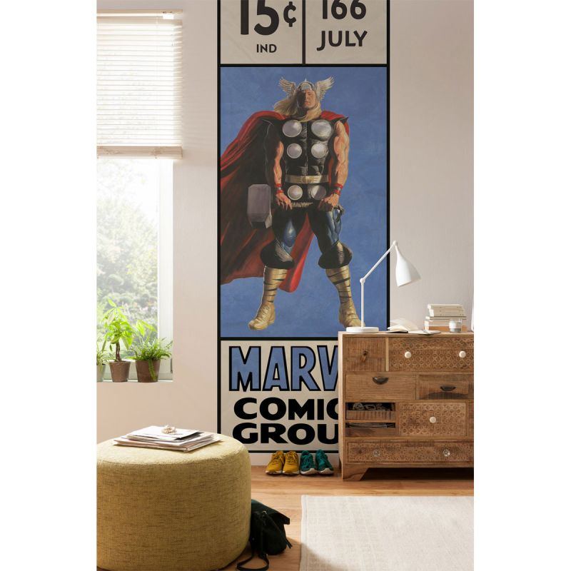 Komar  Vlies Fototapete Thor Retro Comic Box 100x280 cm