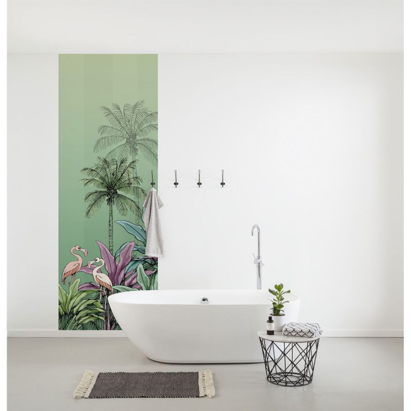 Komar  Vlies Fototapete Jungle Flamingo 100x280 cm