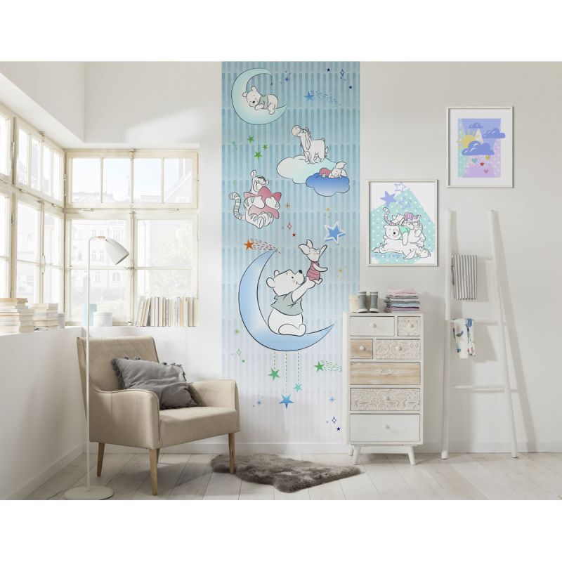 Komar  Vlies Fototapete Winnie the Pooh Piglet and Stars 100x280 cm